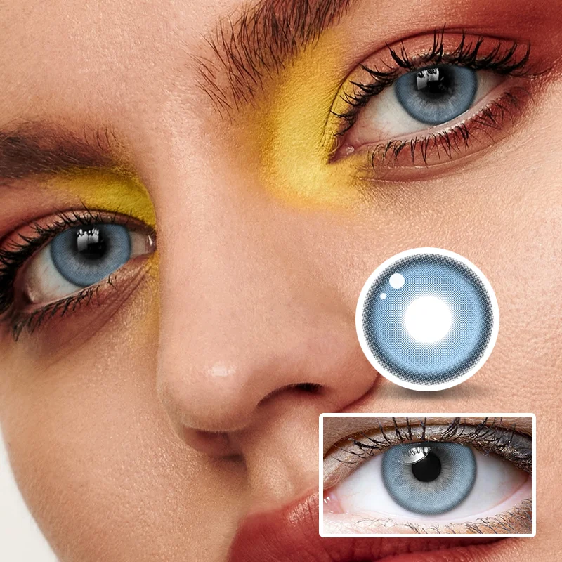 NEBULALENS Blue Flame Half Yearly Prescription Colored Contacts NEBULALENS