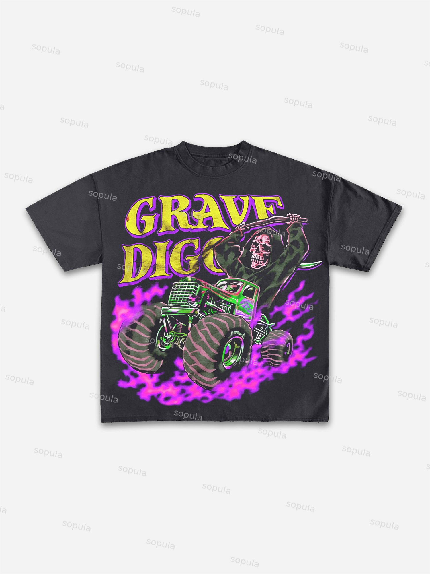 Ultra Rare Grave Digger Graphic Cotton T-shirt - Sopula｜Premium Graphic Tees & Graphic Clothing