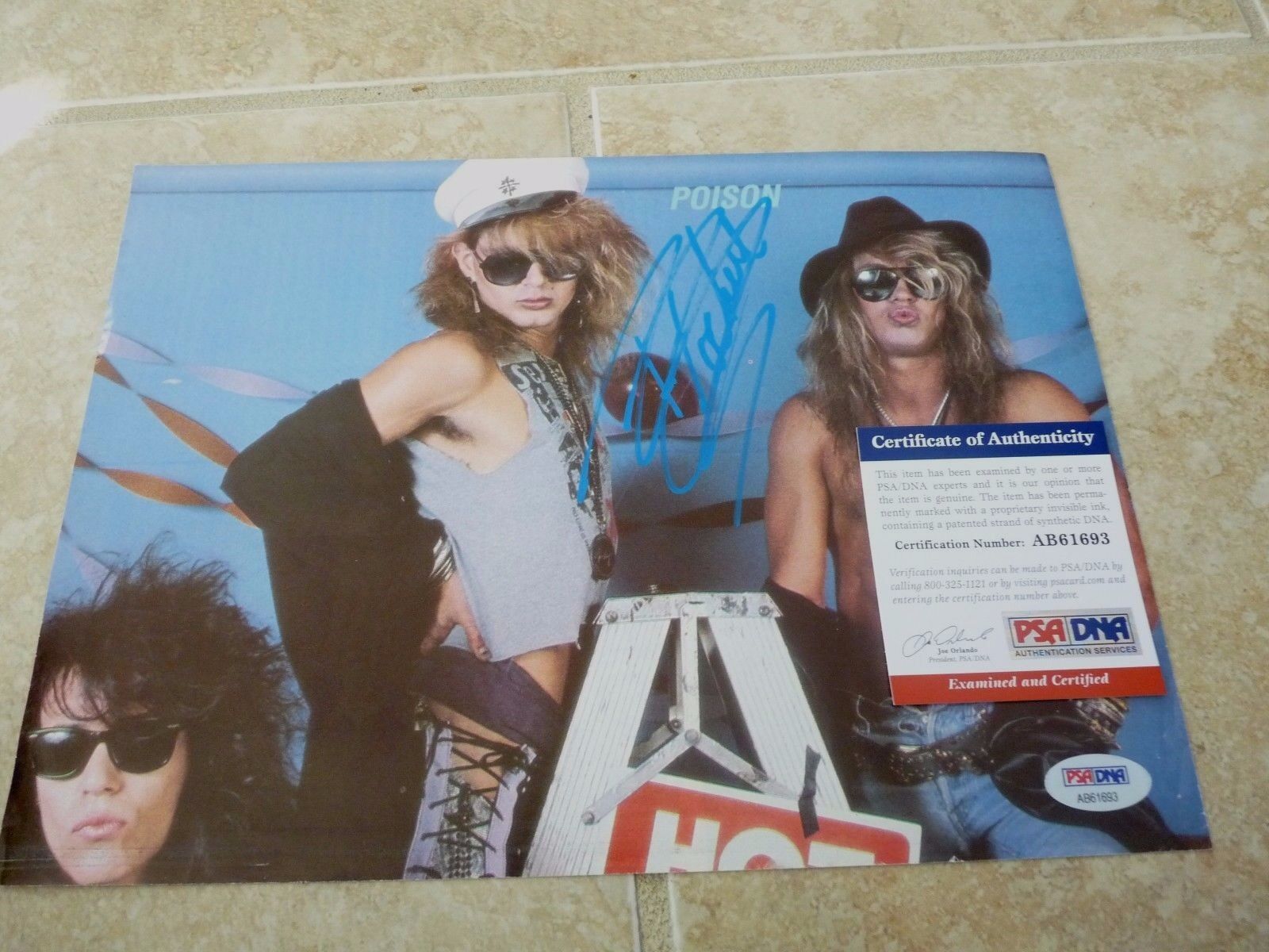 Rikki Rockett Poison Signed Autographed Magazine Page Photo Poster painting PSA Certified #1