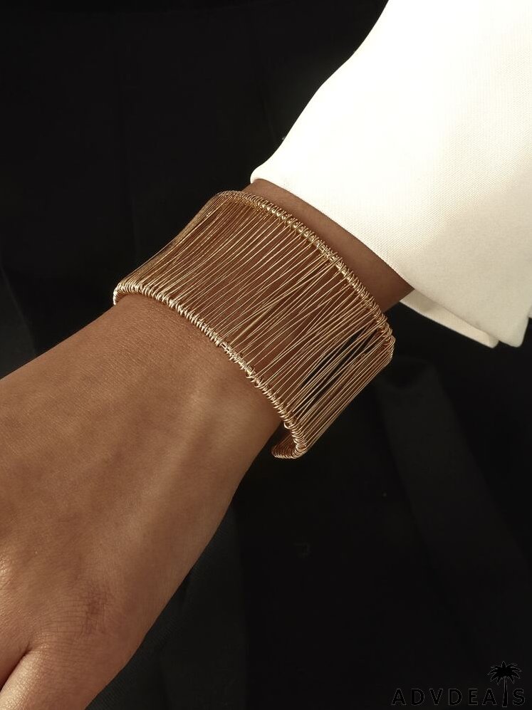Hollow Out Wide Bangle