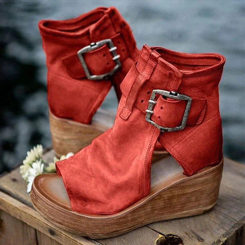 Women Sandals 2021 Heels Chaussure Femme Retro Platform Sandals For Summer Shoes Women Wedges Shoes High Heels Sandalias Mujer