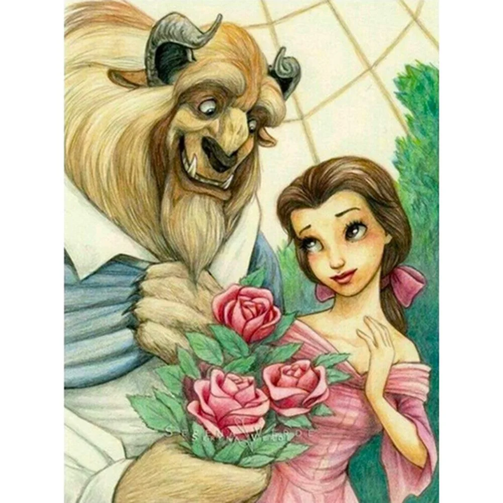 Full Round Diamond Painting Beauty and the Beast (40*30cm)