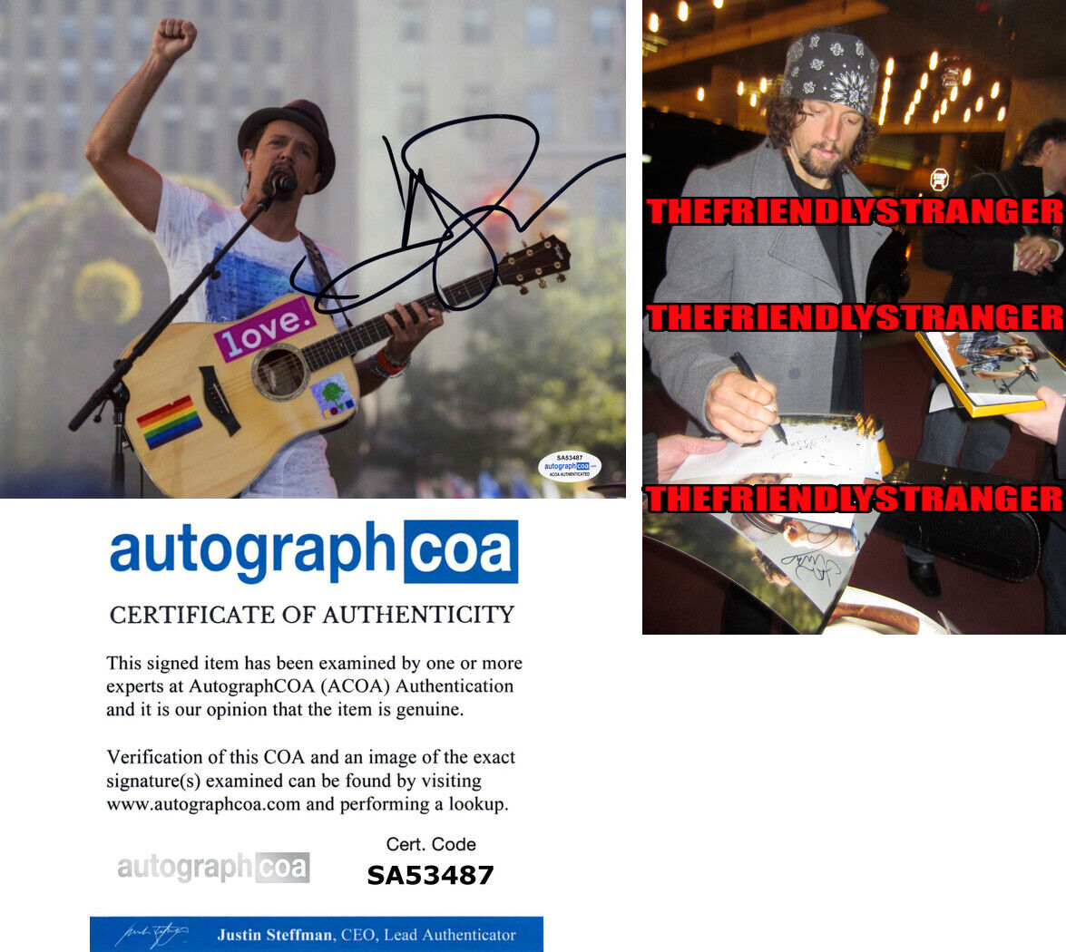 JASON MRAZ signed Autographed 8X10 Photo Poster painting e PROOF Know I'M YOURS Remedy ACOA COA