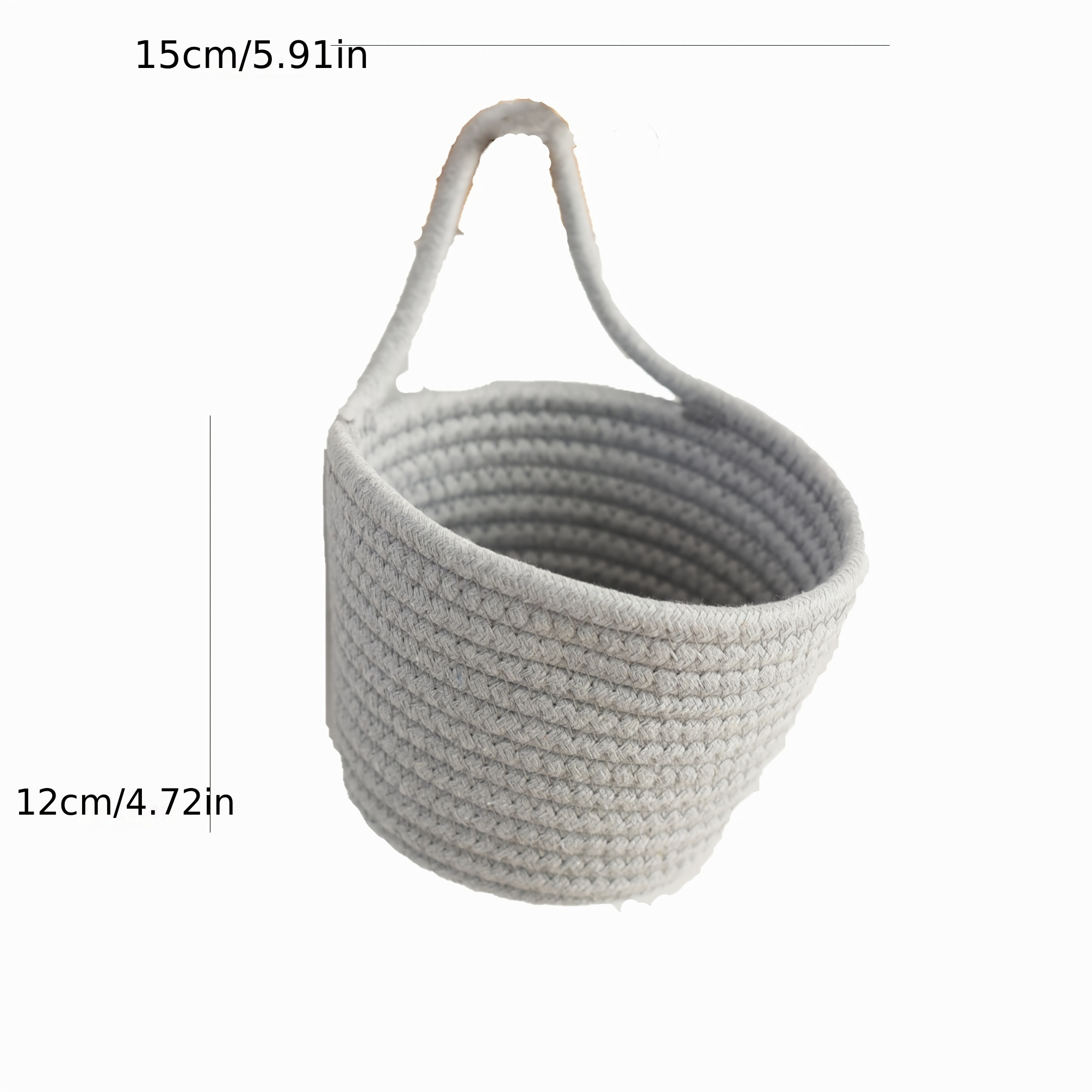 1pc Woven Hanging Storage Basket - Convenient Desktop Organizer for Cosmetics, Snacks, and Miscellaneous Items - Perfect for Home Organization, Kitchen, Bathroom, Bedroom, Office, and Home Decor