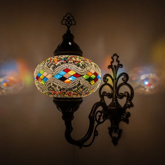 Turkish Moroccan Mosaic Wall Sconce Lamp