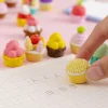 6 PACKS Adorable Cupcakes 7in1 Erasers Set for Kids Student Office Exam Reward Stationery Gift
