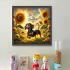 (US Only)Full Embroidery cotton Thread 11CT Printed Dog Cross Stitch Kit Art 40x40cm