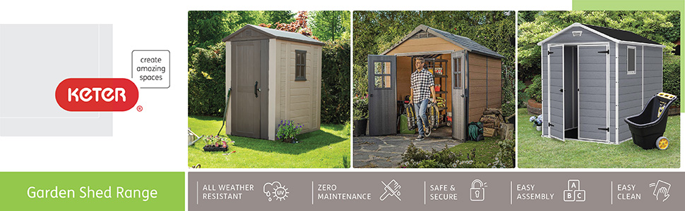 Keter outdoor patio back yard storage sheds