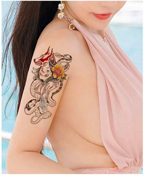 Sdrawing Anime Tattoo Sticker Waterproof for Men Women Body Art Personality Cool Butterfly Fake Tattoo Arm Thigh Pattern Temporary Tattoo