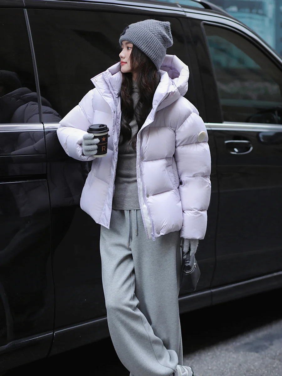 Toloer Cold Resistant Long Length Hooded Down Jacket Female 2024 Winter New Fashion Armband And Thick White Duck Down Matching Coat-Outfit Ideas