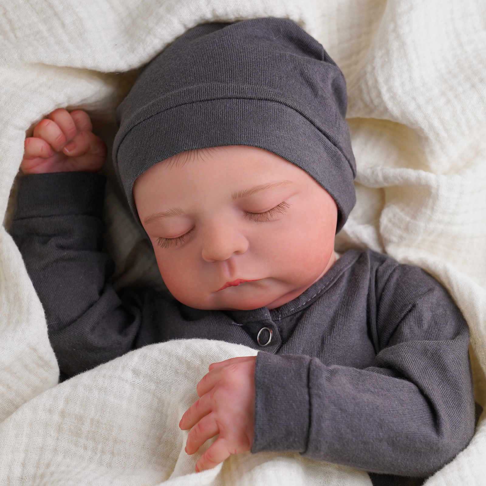 Babeside Sleeping Reborn Baby Noah 20'' Little Infant Boy Best Gift for Kids Heartbeat and Coos