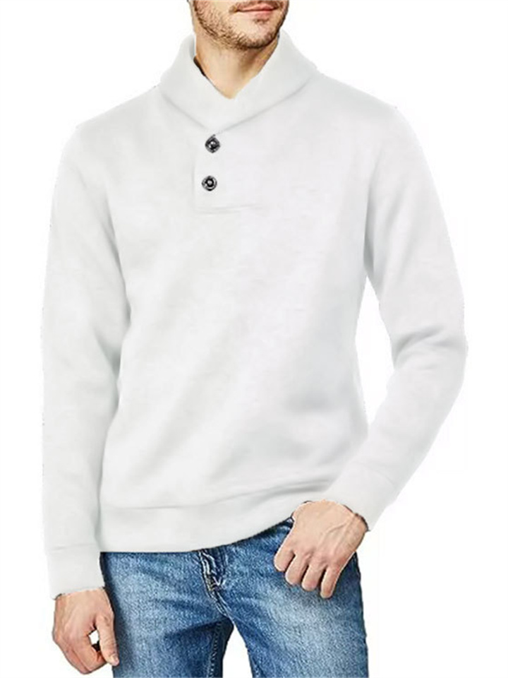 Men's Half Cardigan Men's Fall Casual Jacket Long-sleeved Thin Fleece Sweater