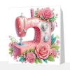 (Pre-Framed)Sewing Mechine-Special Shape Diamond Painting Kit(25x25cm)