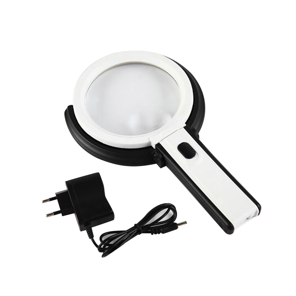 

1.8X 5X Handheld Foldable Reading Magnifier with LED Jewelry Checking Loupe, 501 Original