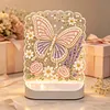 DIY Diamond Art LED Night Light &ndash; Light-Up Table Decor, Double-Sided Printed DIY Crystal Pearl Painting Decoration for Holiday & Gifts(Butterfly)