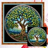 (Multi Style)Stained Glass- Tree Of Life-Full Embroidery 2 strands 18CT Counted Cross Stitch-30*30CM