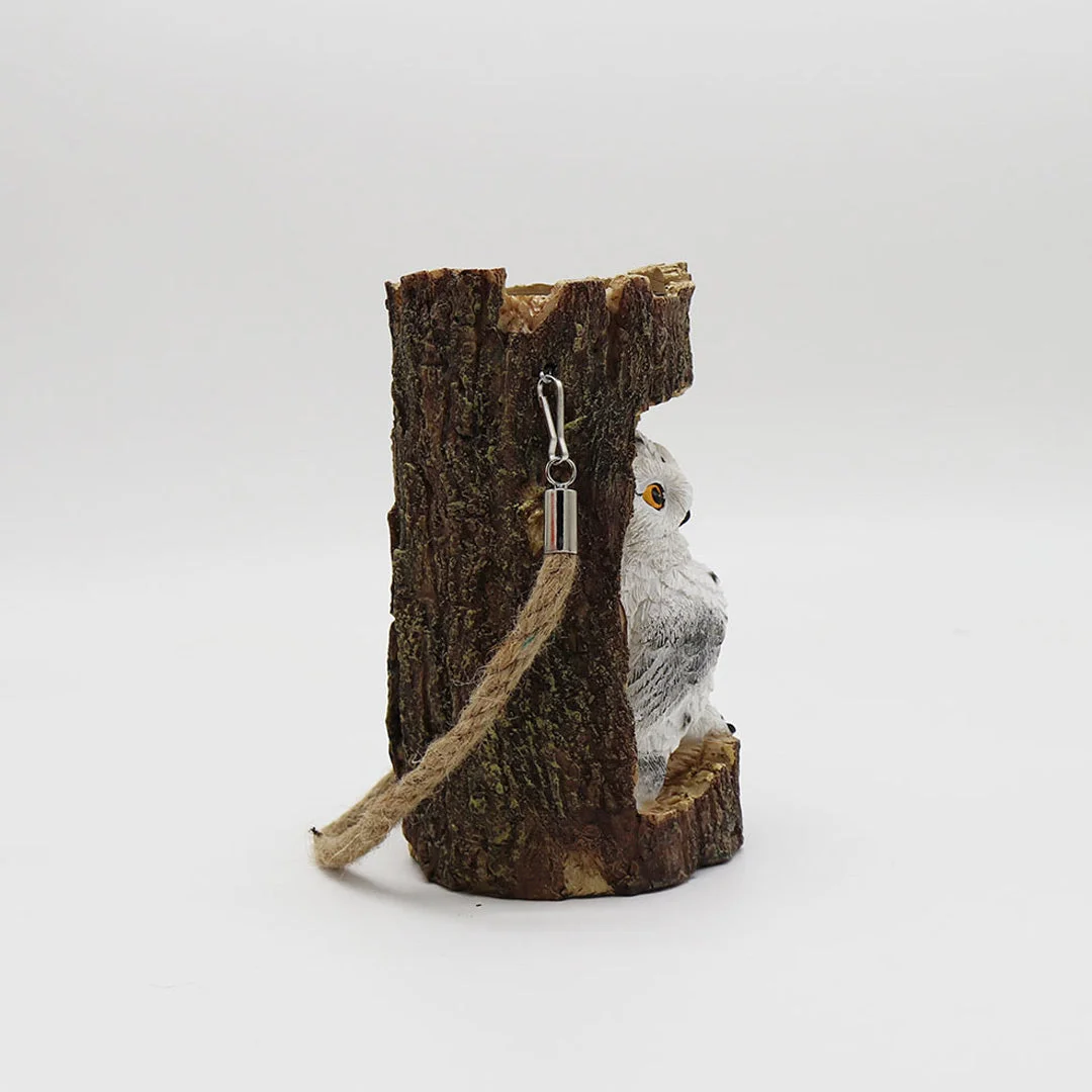 Solar Tree Stump Owl Night Light