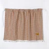 Car Sun Shield Plaid Car Side Window Privacy Curtain
