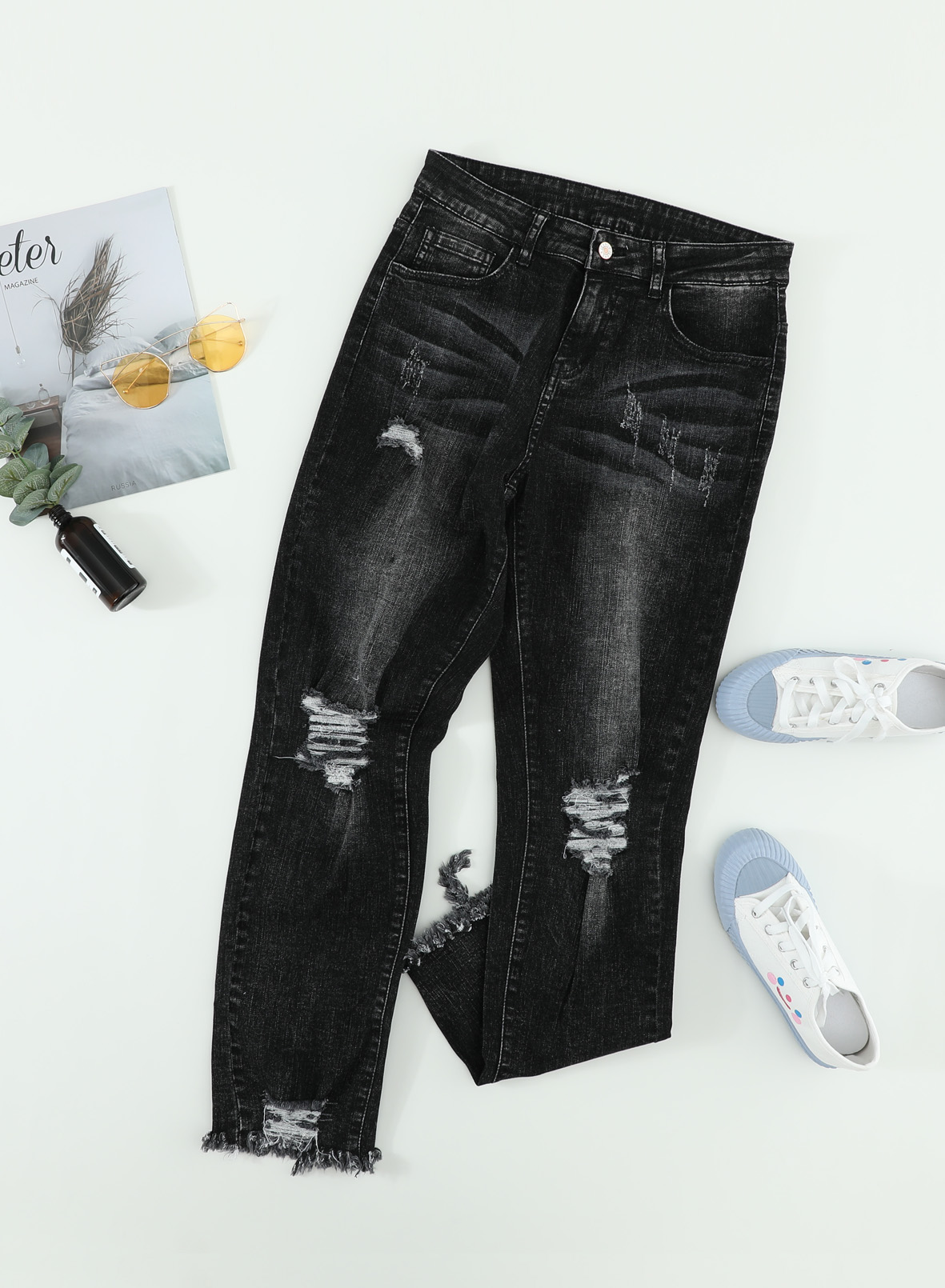 mid waist jeans women's