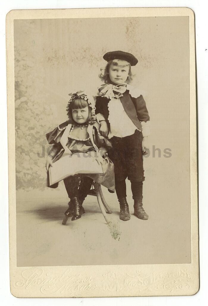 19th Century Children - Original 19th Century Cabinet Card Photo Poster paintinggraph