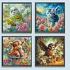 4Pack Animal-Crystal Rhinestone Diamond Painting(40x40cm)