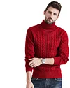 Versatile turtleneck fashionable men's pullover sweater