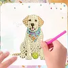 4PCS 2D/Flat Acrylic DIY Diamond Art Fridge Magnet Kit Labrador Retriever Design DIY Art Fridge Magnet Refrigerator Sticker Magnetic Diamond Art Decor Refrigerator Mailbox Home Decoration DIY Crafts