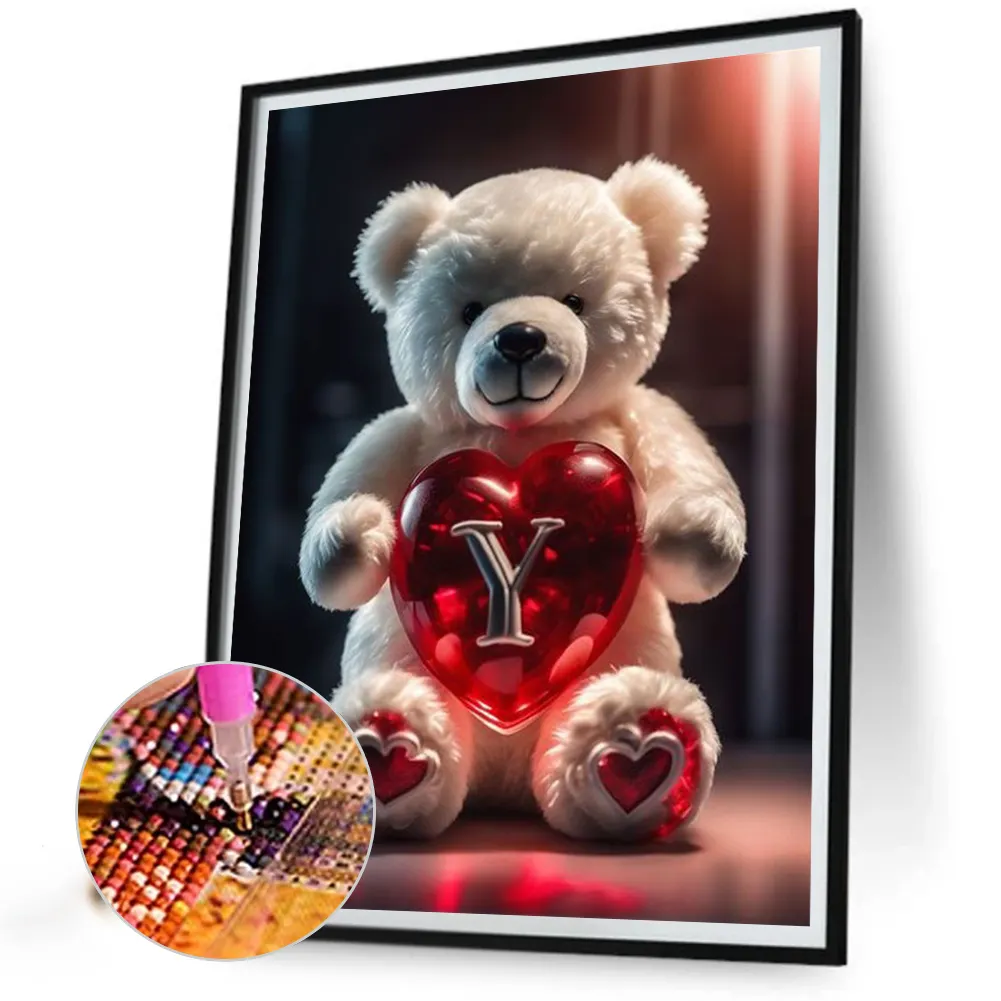 Diamond Painting - Full Square Drill - Bear Love Y(Canvas|35*45cm)