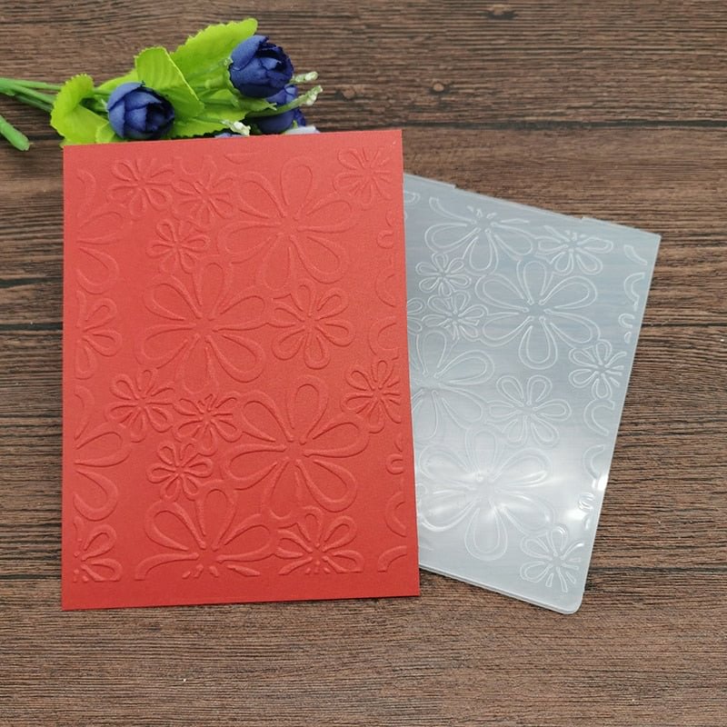 AOKEDIY Flower Plastic Embossing Folders for DIY Scrapbooking Paper Craft/Card Making Decoration Supplies