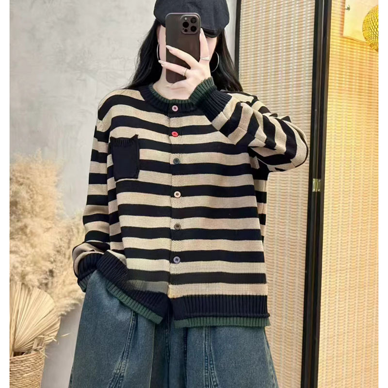 Chicfifth Sweater Women Winter Long Sleeve High Quality Autumn Vintage Top Knitted Cardigan