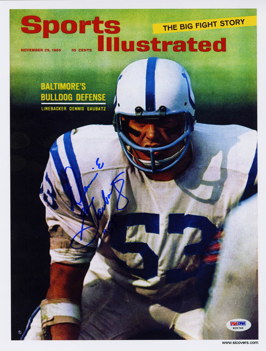 Dennis Gaubatz SIGNED Sports Illustrated Print 11x14 Colts PSA/DNA AUTOGRAPHED