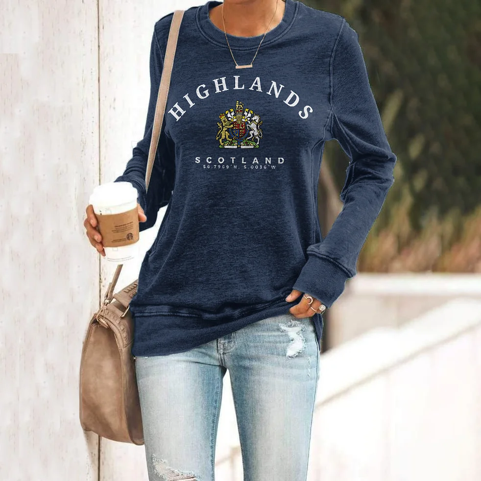 The Scottish Highlands Print Casual Sweatshirt