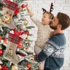 14 Inch Large DIY Linen Diamond Painting Xmas Stocking Hanging Gift Candy Bag Kits(20x35cm)