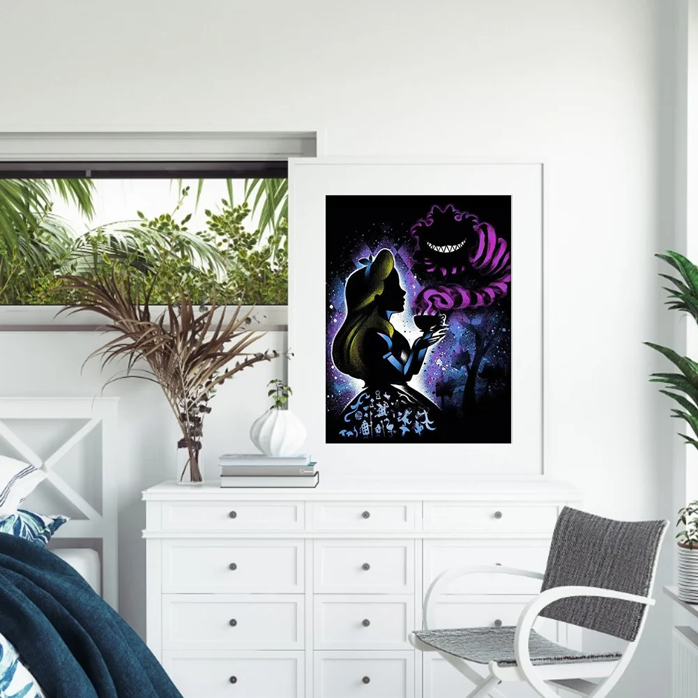 11CT Full Stamped Cross Stitch - Silhouette Series(Canvas|40*50cm)