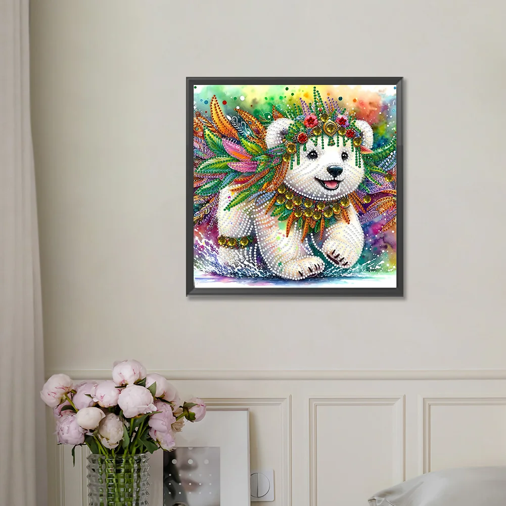 Diamond Painting - Partial Special Shaped Drill - Bear (Canvas|30*30cm)