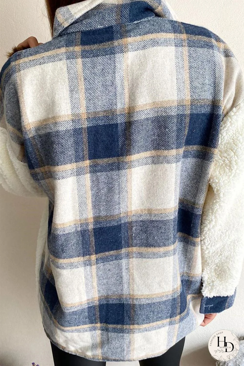 Red Fashion Casual Plaid Print Split Joint Cardigan Turndown Collar Outerwear