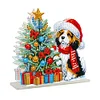 Acrylic Christmas Dogs Double Sided Diamond Painting Paper Towel Napkin Holder