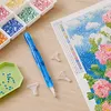 Resin Diamond Painting Point Drill Pen with 4 Various Tips Painting Arts 5D Point Drill Pen Diamonds Art Points Drills Pens for Nail Arts Rhinestone Decorations Cross-Stitch (Dark Blue)
