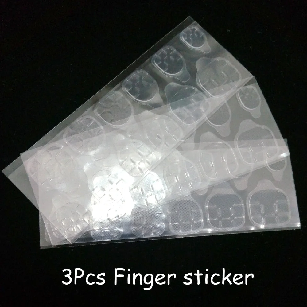 1/3/5 Sheets Transparent Pink Self Adhesive Sticker For Nails DIY Jelly Glue Sticker Nail Art Tape Full Cover Manicure Tool-Nail Inspo