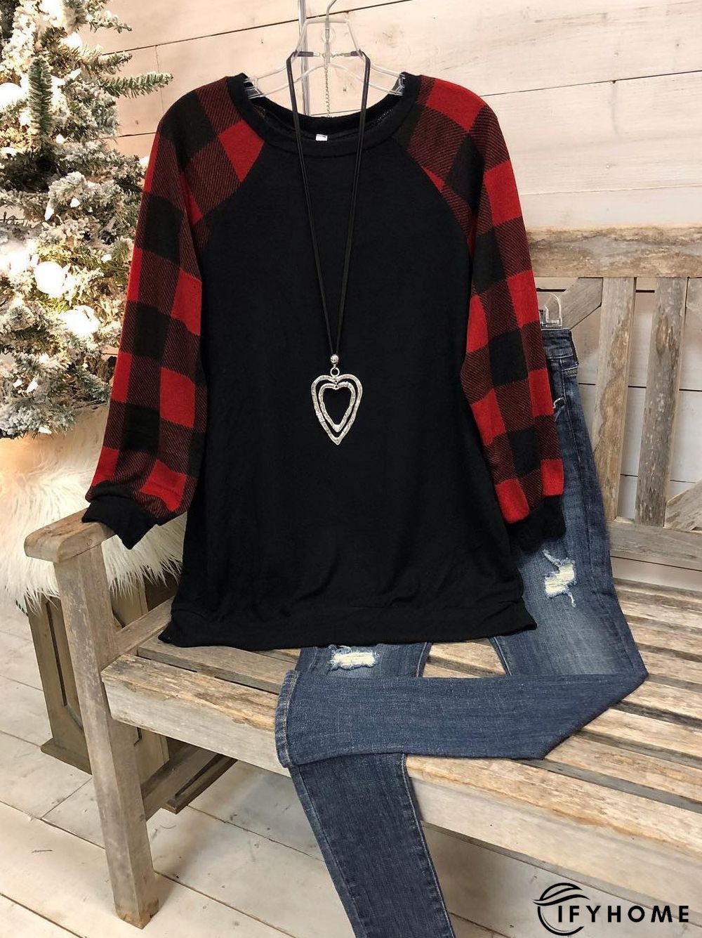 Crew Neck Cotton-Blend Casual Fit Sweatshirt | IFYHOME