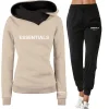 Essentials Womens Hoodie and Pants Two-Piece Suit