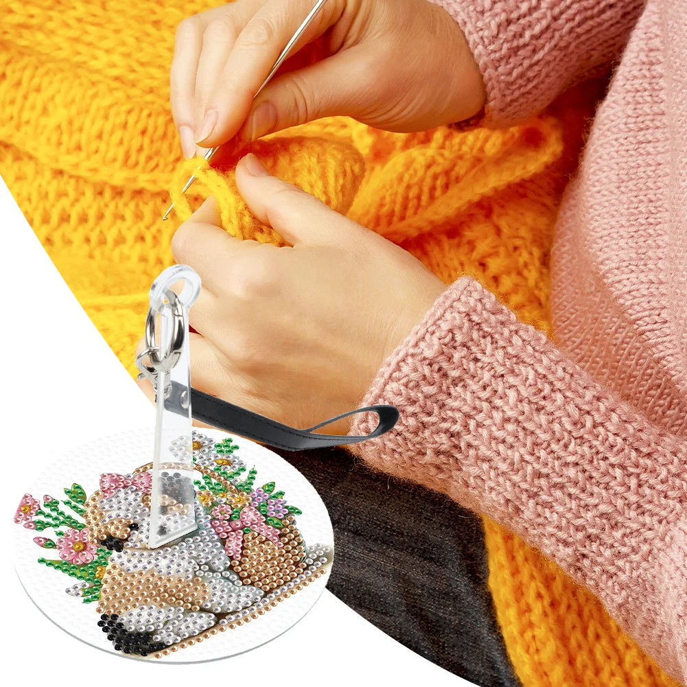 DIY 5D Diamond Painting Kit Wrist Yarn Holder Diamond Art Yarn Holder (Dog)