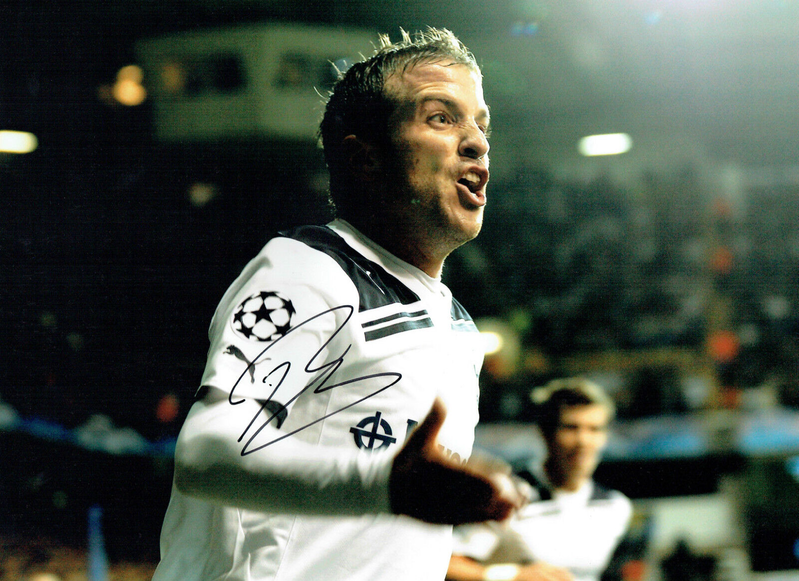 Rafael Van Der VAART SIGNED Autograph 16x12 Tottenham Action Photo Poster painting AFTAL COA