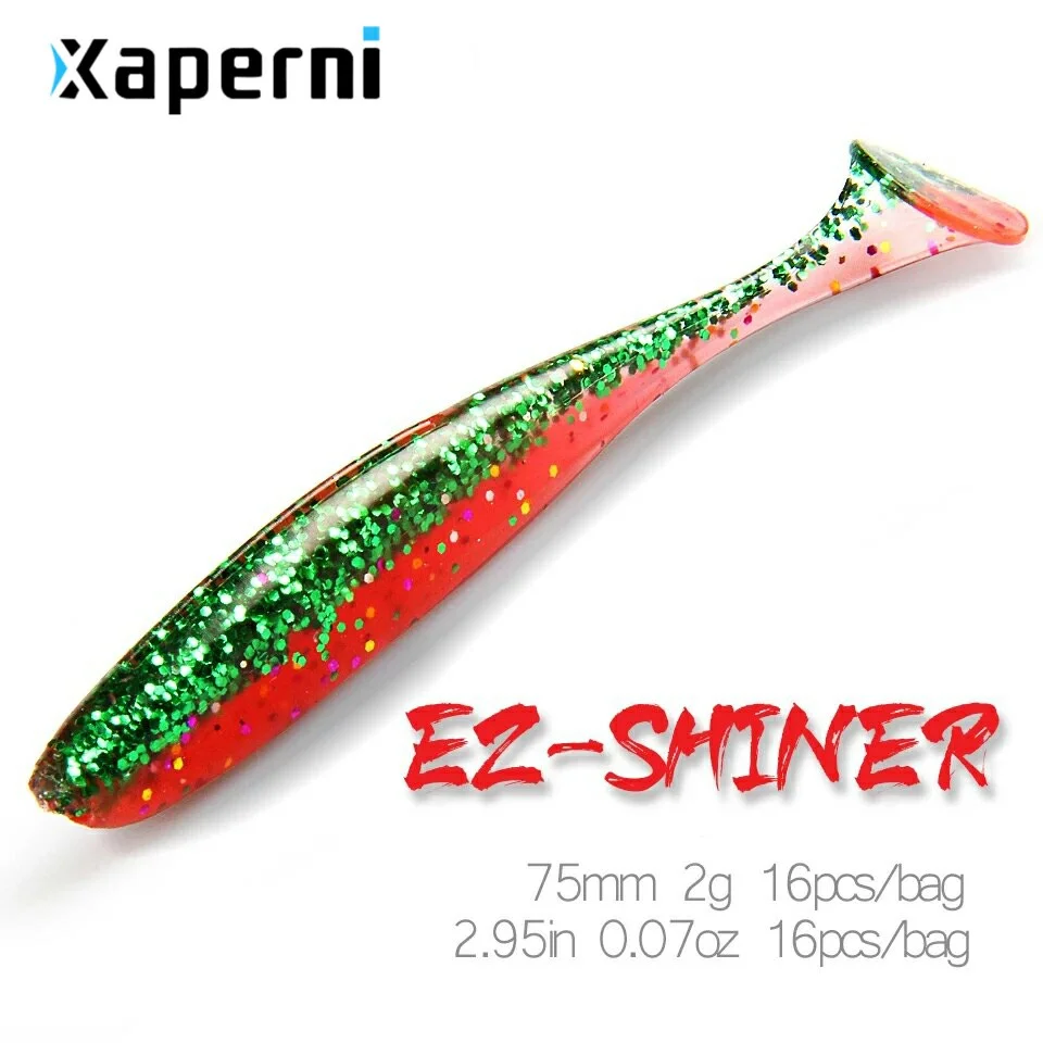 2019 Xaperni Shiner 75mm 2g 16pcs/bag Fishing Lures soft lure Artificial Bait Tackle jerkbaits for pike and bass