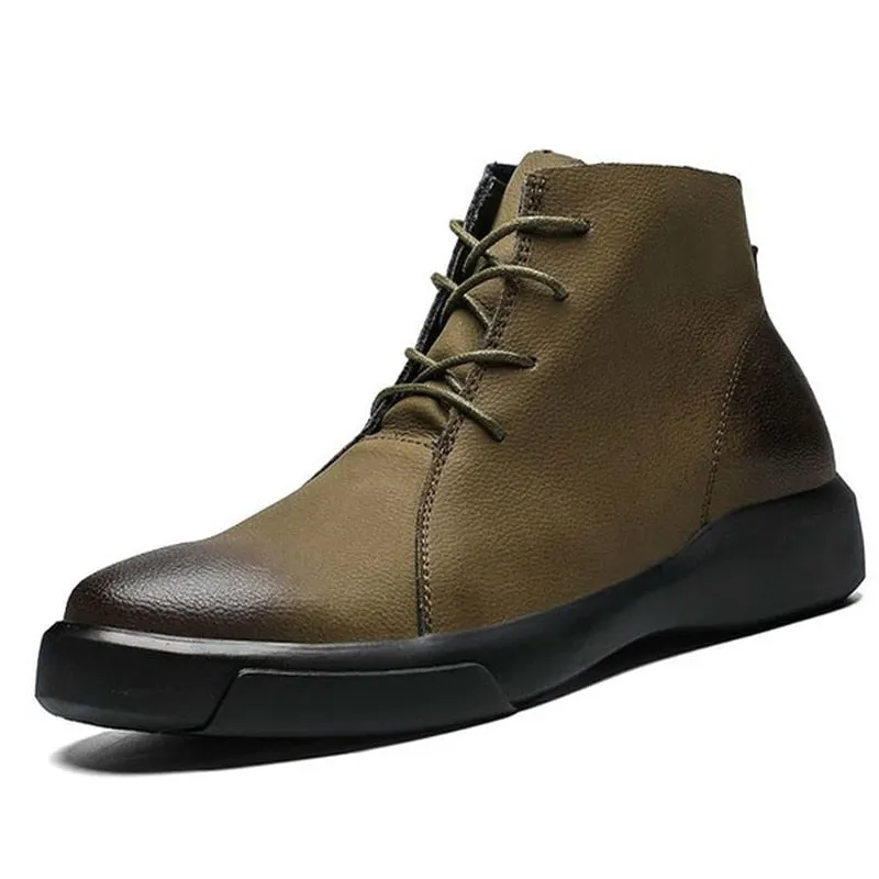 Winter Men Boots Plus Warm Men's Snow Boots Waterproof Men Footwear Leather Men Shoes Outdoor Sneakers Rubber Man Ankle Boots