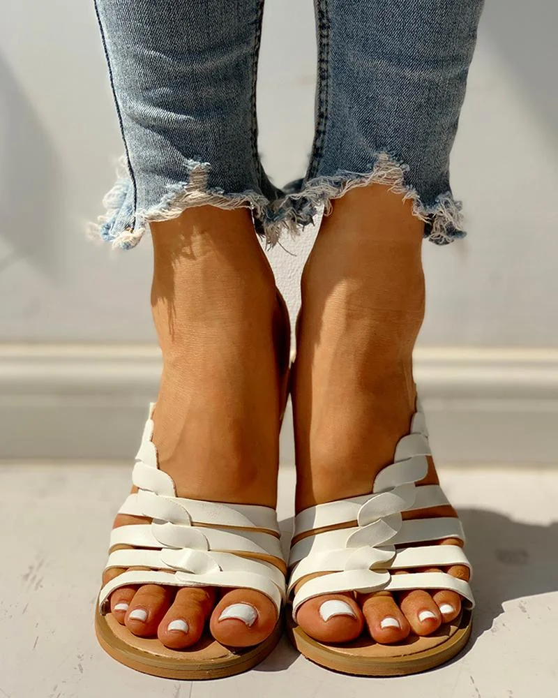 2020 Women's Office Sandals Gladiator Casual Flat Beach Vacation Summer Shoes Woman Sandals Big Size 43