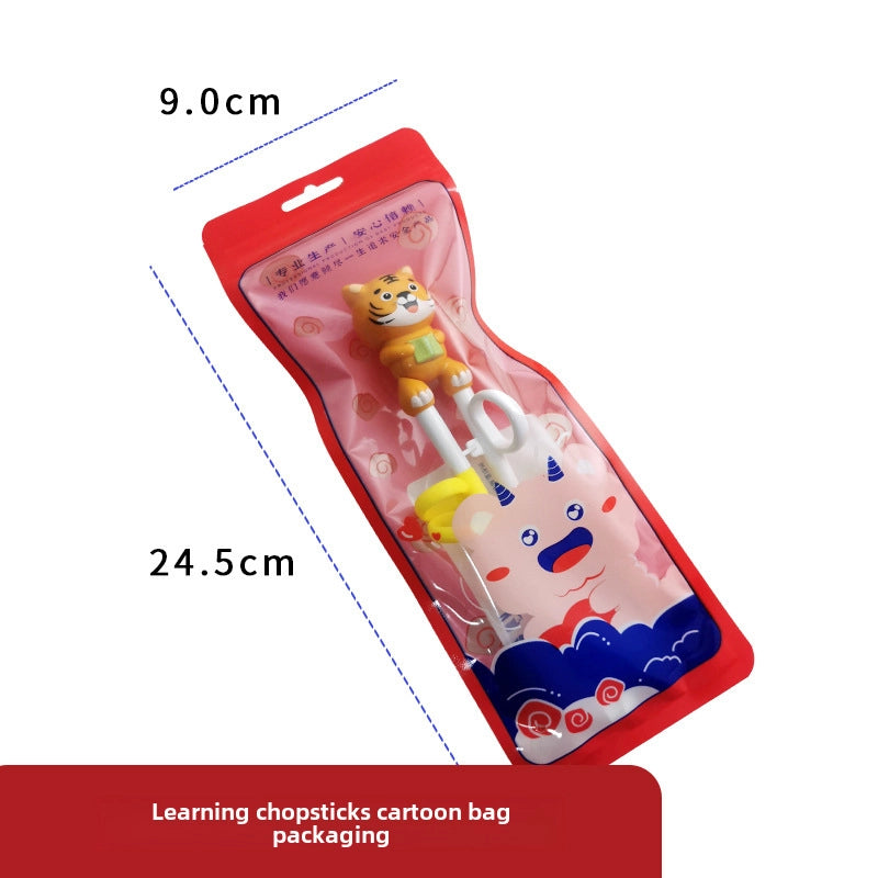 Maternal And Infant Products Portable Feeding Children’s Tableware Set Cartoon Learning Chopsticks Training Chopsticks 304 Stainless Steel Spoon Fork