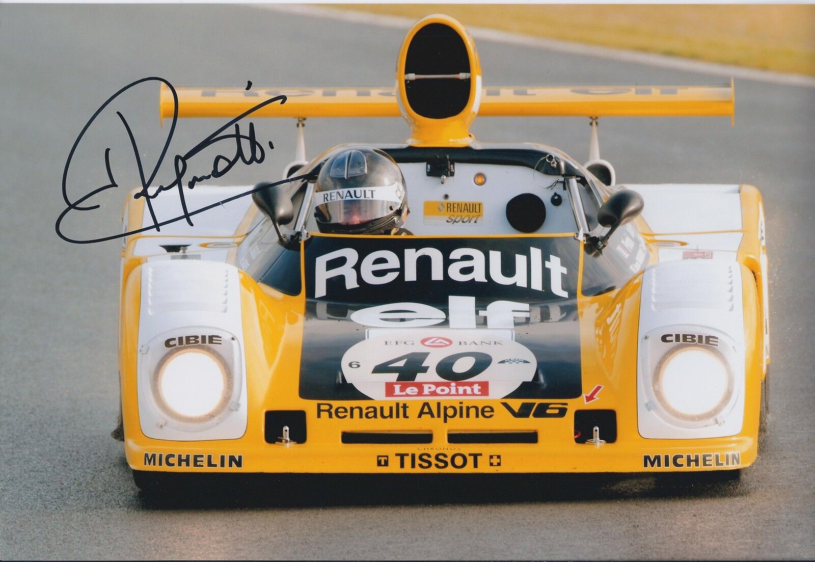 Jean RAGNOTTI SIGNED RENAULT Alpine V6 SPORT Autograph 12x8 Photo Poster painting AFTAL COA