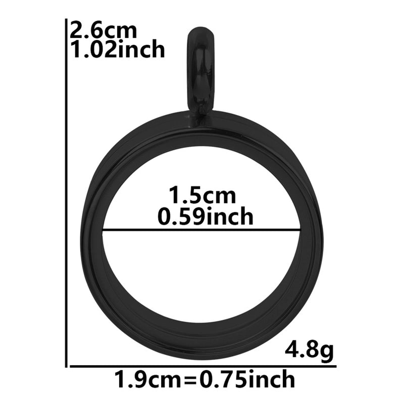 2 Pieces 304 Stainless Steel 18K Gold Plated Circle Solid Color Polished Pendant