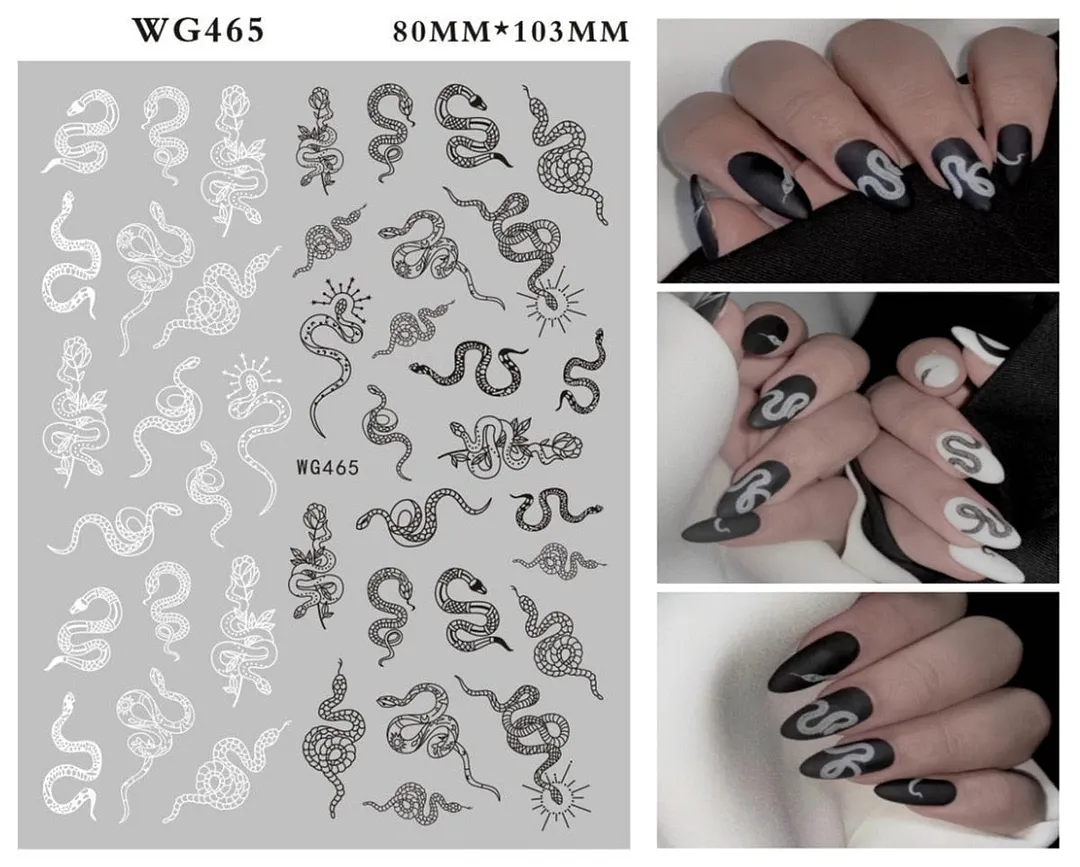 1pcs Leaf With Lines Nails Sticker Designer Fruit Nail Art 3D Decals Acrylic Designs Self Adhesive Manicure Slider Accesorioss-Nail Inspo